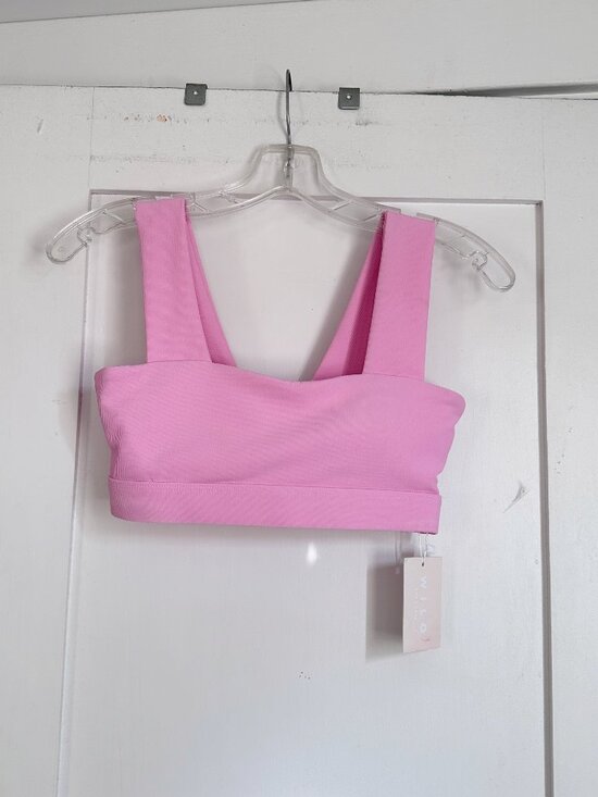 Wilo The Label Other - WILO Rib Bandeau Sports Bra Pink Size S NWT Australian Activewear